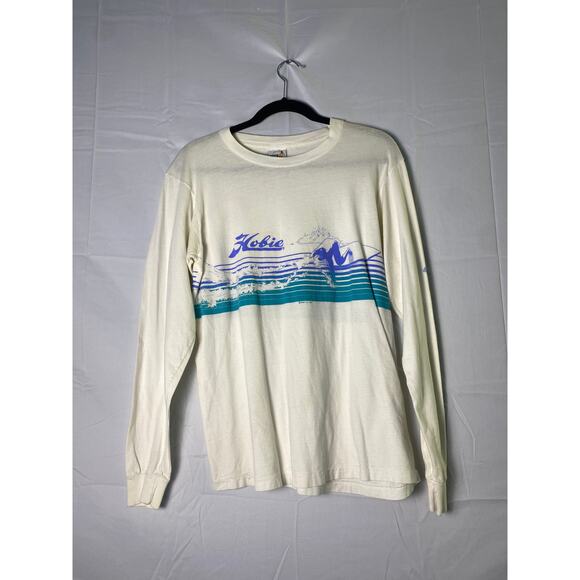 Vintage Hobie Surf Long Sleeve Tee Shirt Crew Neck Men's Size Large - Picture 1 of 2
